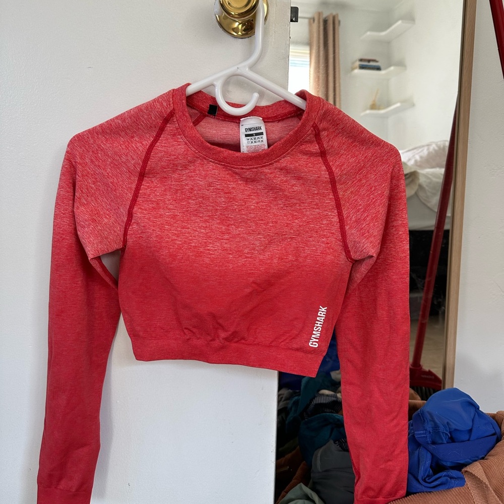Gymshark long sleeve crop workout top